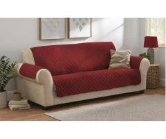 Quilted Sofa Covers Non-slip W/Piping Maroon (004)