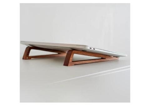 Wooden Laptop Stand | Foldable & Magnetic Lock