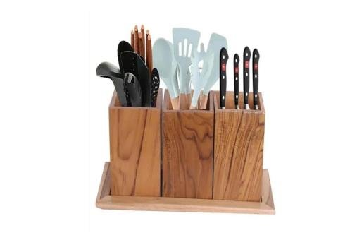 Wooden Kitchen Utensils Holder