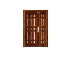 Interlocking Steel and Wood Double Doors