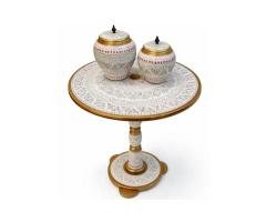 Hand-Painted NAQASHI Art Coffee Side Table