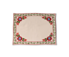 Oakline Placemat – Hand Embroidered Chitrali Floral Design