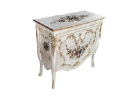 Timeless Petals Wooden Dresser – Hand Painted Storage Chest