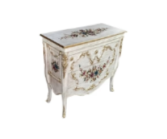 Timeless Petals Wooden Dresser – Hand Painted Storage Chest