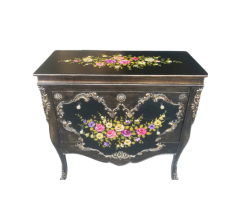Lush Florals Wooden Dresser – Hand Painted Storage Chest