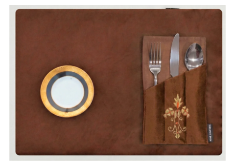 8 Luxurious Moca Brown Velvet Embroidered Table Set Designs - 1/4