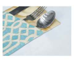 5 Elegant Carlson Coral Blue Cutlery Holders for Dining