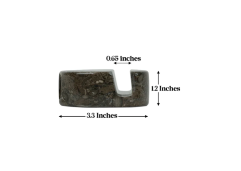 Ocean Grey Marble Mobile Holder – Handcrafted Luxury Desk Stand - 4/4