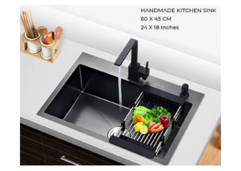 Handmade Single Bowl Kitchen Sink – 5 Premium Features - 3/4