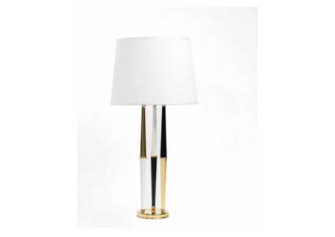 Helios Table Lamp: Bold Modern Black & White Design