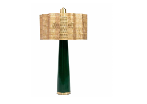 Nox Table Lamp: Teal & Gold Luxury Accent Lighting
