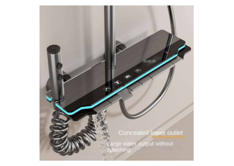 Piano LED Shower Set – 7 Luxury Features for Spa Bath - 3/4