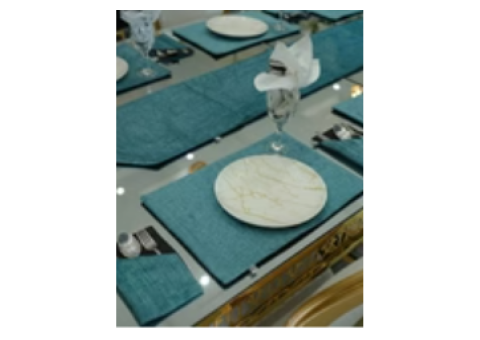 Teal Velvet Dining Set – 6 Elegant Dining Essentials - 2/4