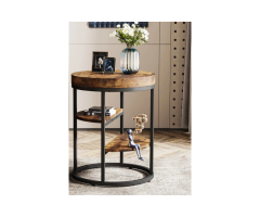 Luxury Etilan Round End Table – 5 Stylish Storage Features