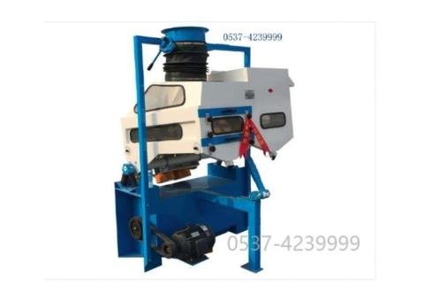 High-efficiency grain screening and destoning combined machine