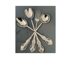 Floral Brass Serving Spoons: 4 Elegant Dining Essentials