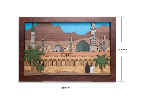Masjid-e-Nabawi Wall Art: 7 Layers of Islamic Elegance - 1/3