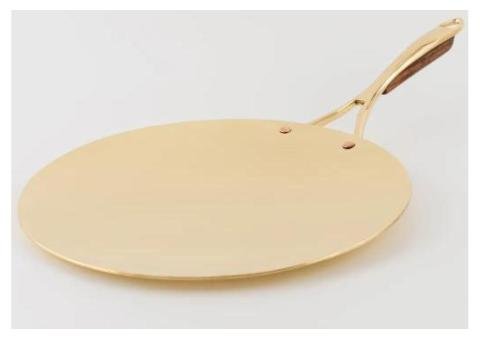 Brass Tawa with Brass & Wood Handle