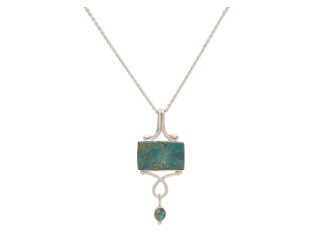 5 Exquisite Zar Noor Turquoise Silver Necklace Designs - 1/4