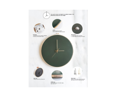 7 Elegant 12 Inches Leather Wall Clock Designs in Black