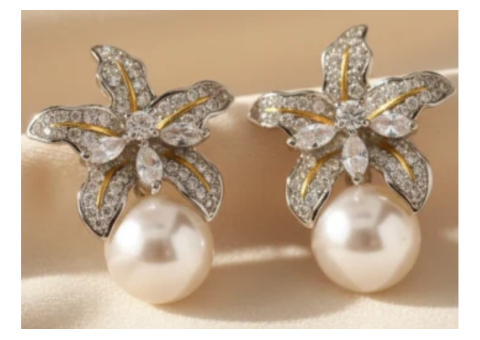 Floral Drop Stud Earrings: 7 Elegant Touches of Crystal Beauty