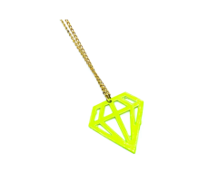 Geometric Diamond Pendant Neon Green: 7 Bold Style Wins