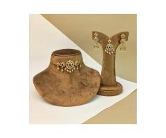 Antique Matte South Rajwadi Necklace Set