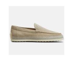 Tod's Grey Slip Ons in Suede