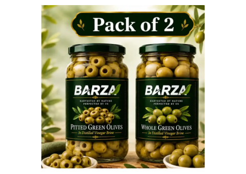 2 Premium Whole & Pitted Green Olives Combo Pack 2x1kg - 2/2