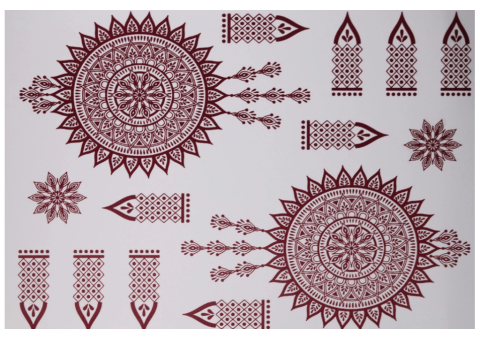 20 Stunning Mehndi Henna Tattoo Sticker Designs - 5/5