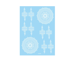 12 Stunning White Henna Tattoo Sticker Designs