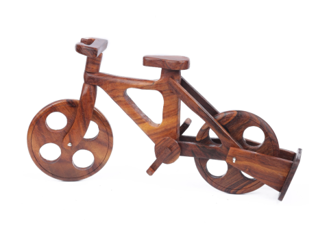 5 Handcrafted Rosewood Wooden Bicycle Decor Features - 1/5