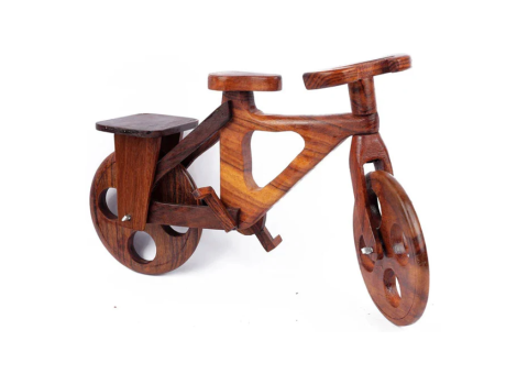 5 Handcrafted Rosewood Wooden Bicycle Decor Features - 2/5