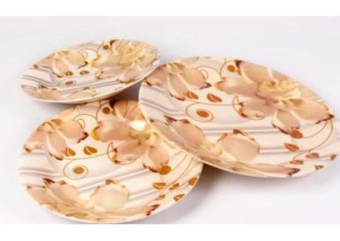 Melamine 6 Pieces Plate Set – Double Glaze Set