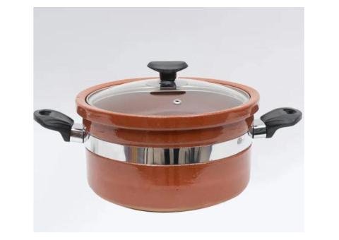Flat Glazed Clay Handi – Cooking Capacity 3kg - 2/2