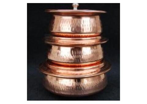 Pure Copper Handi for Serving – 500g, 750g & 1kg Capacity