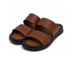 Durawalk Mustard Double Strap – Men's Comfort Slippers & Sandals