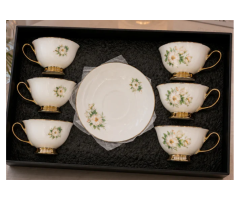 7 Elegant Reasons to Choose White Blossom Gold Coffee Set