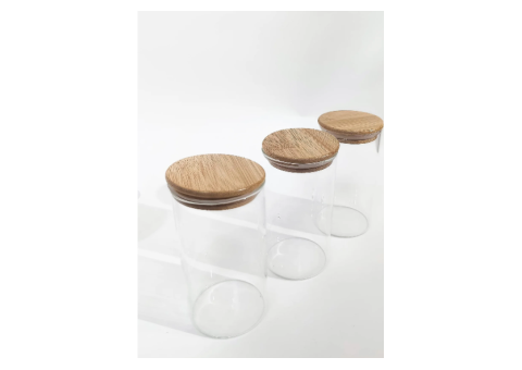 350ml Round Jar with Wooden Lid Glass: 7 Chic Uses - 4/5
