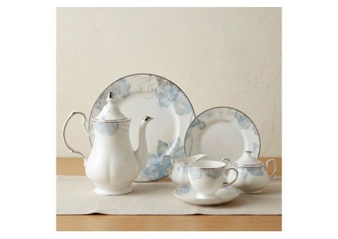 24-Piece Blue Floral Tea Set: 8 Elegant Hosting Features - 2/3