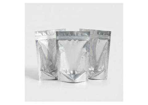 Silver Aluminum Foil Stand Up Pouch with Clear Window