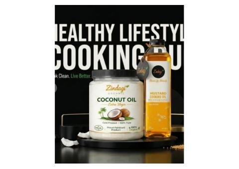 Healthy Cooking Oil Duo – Mild Mustard Oil & Coconut Oil - 2/2