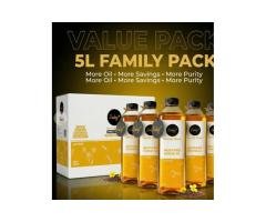 Cold Pressed Mustard Oil 5L Family Value Pack (Sarson Ka Tel)