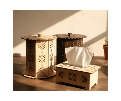 7 Elegant Wooden Basket & Tissue Box Set Designs