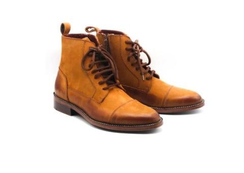 Bronze Lace-Up Boots - 2/2