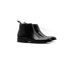 Zipper Chelsea Black Boots