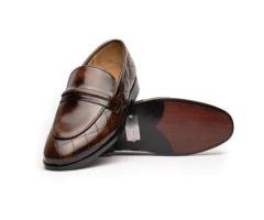 Elegant Stitch Penny Patina Formal Shoes
