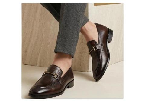Premium Fero Best Patina Brown Shoes - 3/4