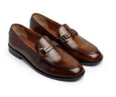 Premium Gold Stitch Patina Brown Shoes