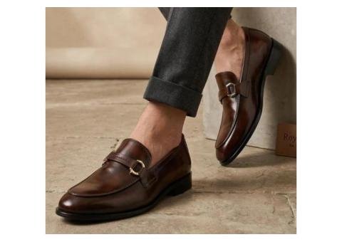 Premium Gold Stitch Patina Brown Shoes - 2/2